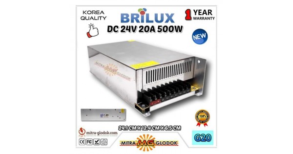 Power Supply Trafo Brilux DC 24V 20 8A 500W Super Quality